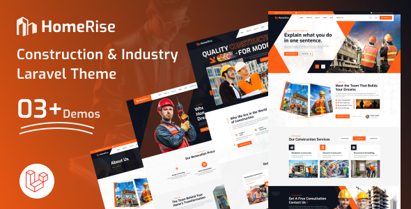 HomeRise – Construction & Industry Laravel Template by devstarit