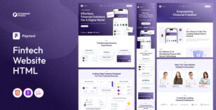 Paynext - Modern Fintech Website HTML Template by peterdraw
