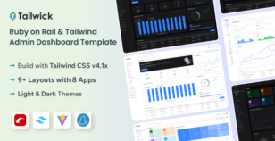 Tailwick - Ruby on Rails & Tailwind CSS Admin Dashboard Template by themesdesign