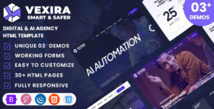 Vexira - Digital & AI Agency HTML Template by WebsiteDesignTemplates
