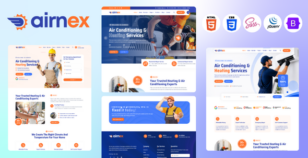 Airnex - Air Conditioning & Heating Services HTML5 Template by LunarTemp