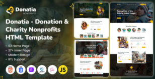 Donatia - Donation & Charity Nonprofit HTML Template by NarzoTech