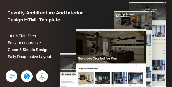 Devnity - Architecture And Interior Design HTML Template by Themomarket