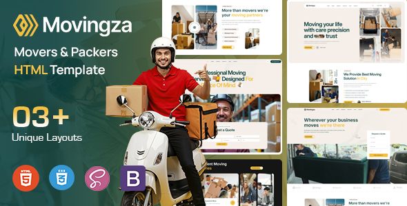 Movingza - Movers & Packers HTML Template by ThemeMascot