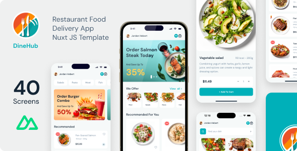 DineHub – Restaurant & Food Delivery Nuxt JS Template by George_Fx