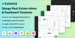 Evohus - Django Real-Estate Admin & Dashboard Template by SRBThemes