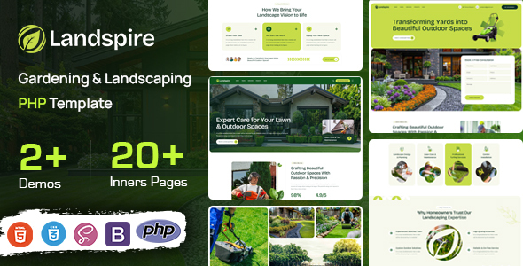 Landspire - Gardening and Landscaping PHP Template by KodeSolution