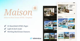 Maison - Editorial Luxury HTML Real Estate Template by WebCodingPlace
