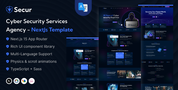 Secur – Cyber Security Services Agency NextJs Template by onertheme