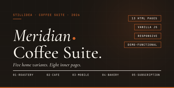Meridian - Coffee HTML Template by stillidea