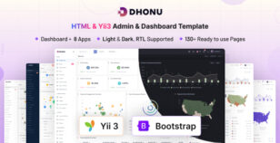 Dhonu - HTML & Yii 3 Minimal Admin & Dashboard Template by themesdesign