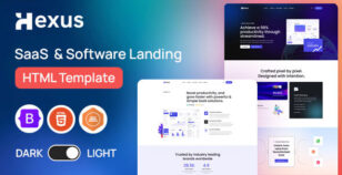 Hexus – SaaS Landing HTML Template by validthemes