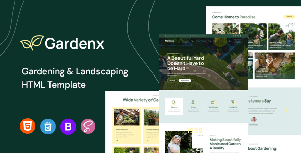 Gardenx | Gardening & Landscaping HTML Template by capricorn-studio