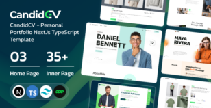 CandidCV - Personal Portfolio CV & Resume NextJS Template by DexignZone