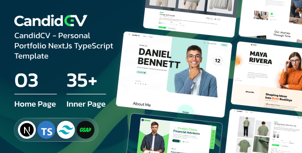 CandidCV - Personal Portfolio CV & Resume NextJS Template by DexignZone