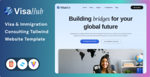 VisaHub - Visa & Immigration Consulting Tailwind CSS 4 Template by Unifato