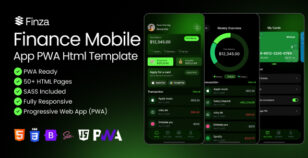 Finza-Finance PWA Mobile App HTML Template by Oxlao_Inc