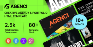 Agenci – Creative Agency Portfolio HTML Template by wowtheme7