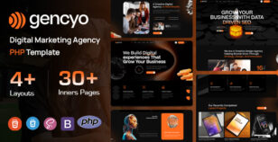 Gencyo - Digital Marketing Agency PHP Template by KodeSolution
