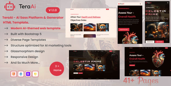 TeraAI - Ai Sass Platform & Generator HTML Template by PaiTheme