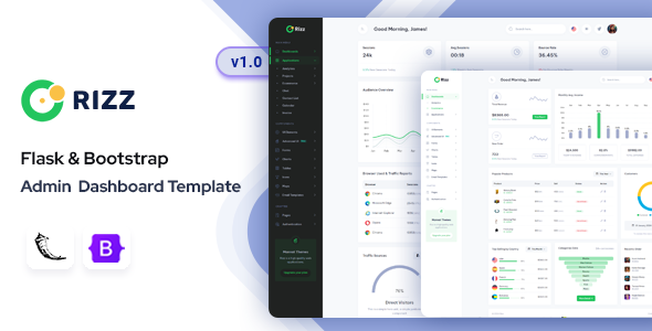 Rizz - Flask Admin & Dashboard Template by Mannat-Themes