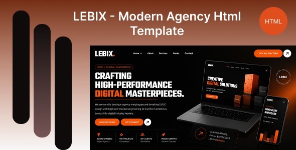 LEBIX – Creative Digital Agency HTML Template by tecursive