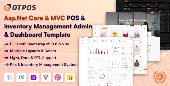 GotPos - ASP.Net Core & MVC POS & Inventory Management Admin & Dashboard Template by SRBThemes