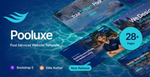 Pooluxe - Pool Services HTML Template by designesia