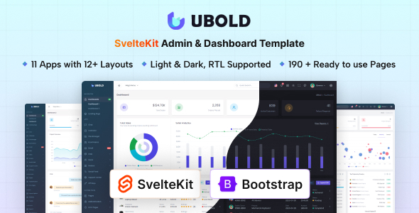 UBold - SvelteKit Admin & Dashboard Template by coderthemes