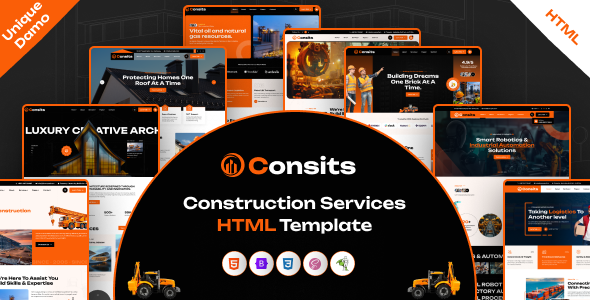 Consits - Construction & Industrial HTML Template by Divergent_Studio