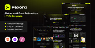 Pexora - Ai Agency & Saas Technology HTML Template by pus_infotech