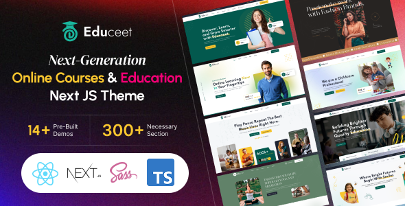 Educeet – University, Online Courses, School & Education Next JS Template by ordainIT