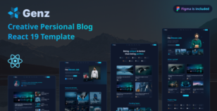 Genz - Creative Personal Blog Portfolio React Template by alithemes