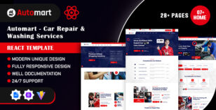 Automart - Car Repair & Washing Services React Template by weblayout