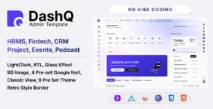 DashQ - Bootstrap HTML Admin Dashboard Template by edggeui