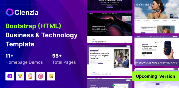 Clenzia - Business & Technology Bootstrap Template by SRBThemes