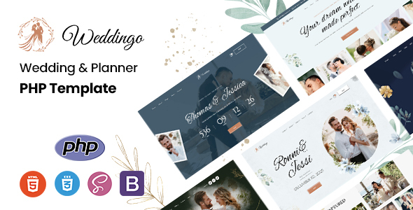 Weddingo - Wedding & Planner PHP Template by thimshop