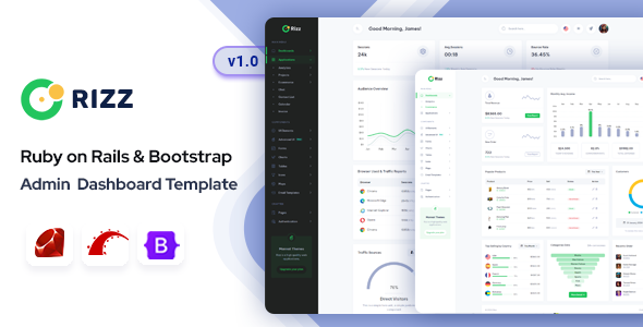 Rizz - Ruby on Rails Admin & Dashboard Template by Mannat-Themes