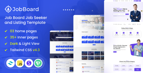 JobBoard - Job Board Job Seeker and Listing Tailwind CSS Template by DexignZone