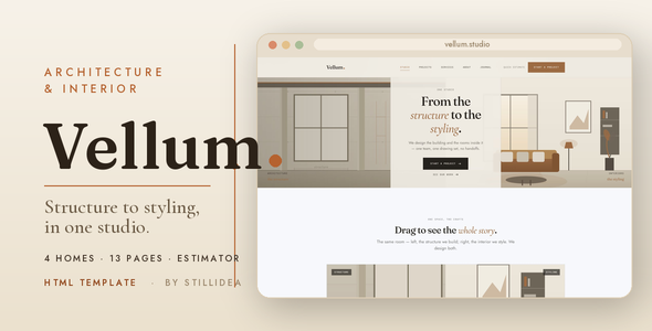 Vellum — Architecture & Interior Design HTML Template by stillidea