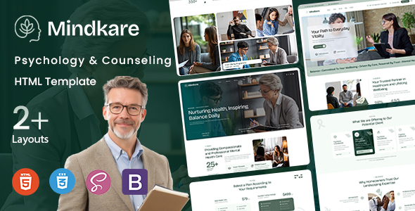 Mindkare - Psychology & Counseling HTML Template by ThemeMascot