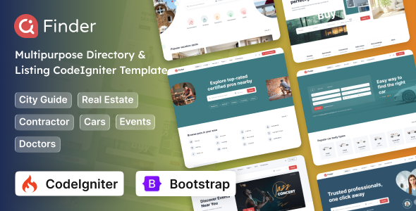 Finder - CodeIgniter Multipurpose Directory & Listing Template by coderthemes
