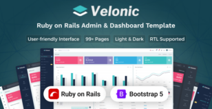Velonic - Ruby on Rails Admin & Dashboard Template by Techzaa