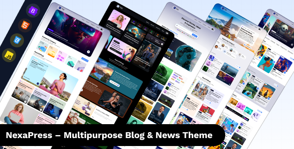 Nexa Press - Modern Blog, Magazine & News HTML Template by psd2allconversion