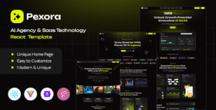 Pexora - Ai Agency & Saas Technology React Template by pus_infotech