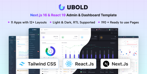 UBold - React & Next.js Tailwind CSS Admin & Dashboard Template by coderthemes