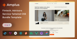 Amplus - Finance & Consulting Angular React Next.js Vue Nuxt Svelte HTML Tailwind CSS 4 Template by Unifato