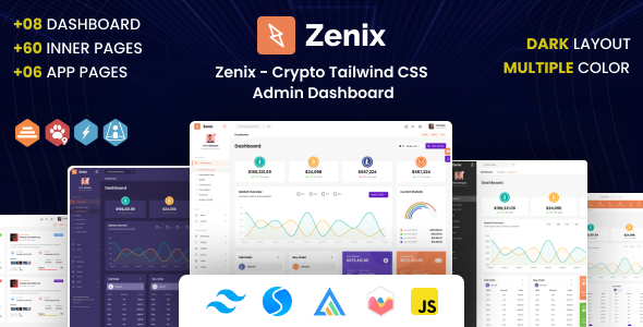 Zenix - Crypto Tailwind CSS Admin Dashboard Template by DexignZone