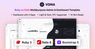 Vona - Ruby on Rails Multipurpose Admin & Dashboard Template by coderthemes