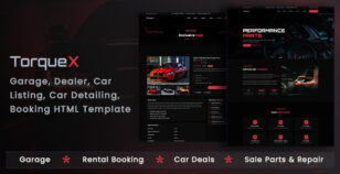 TorqueX - Garage, Dealer, Car Listing, Car Detailing, Booking HTML Template by ashishmaraviya